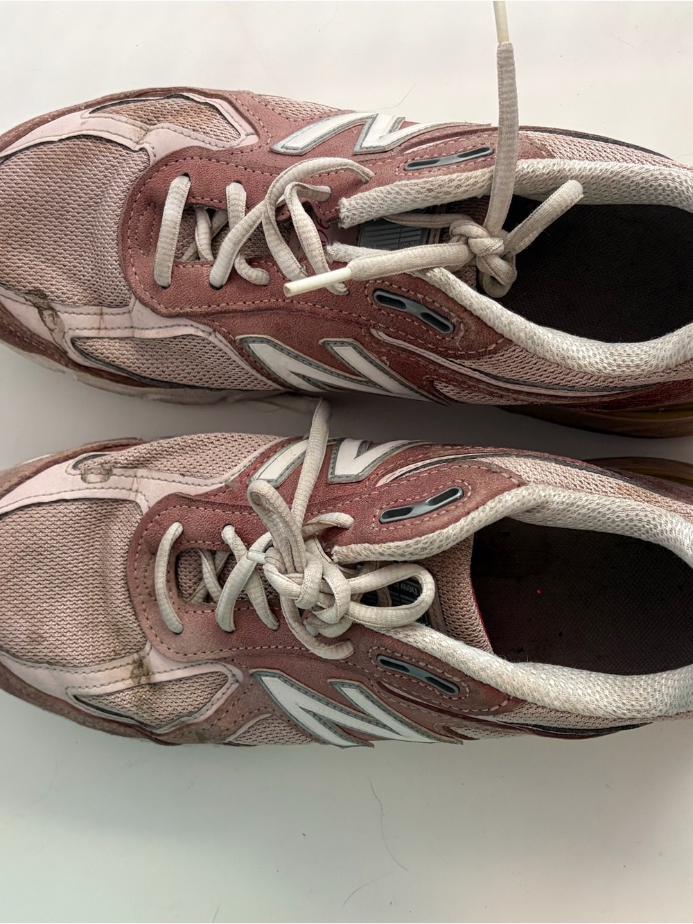 New Balance Women's Dusty Rose and White Athletic Sneakers